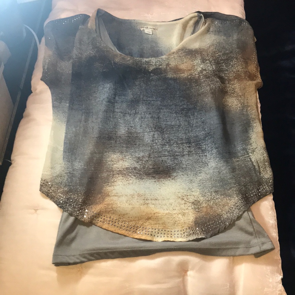 Blouse with a built in tank top